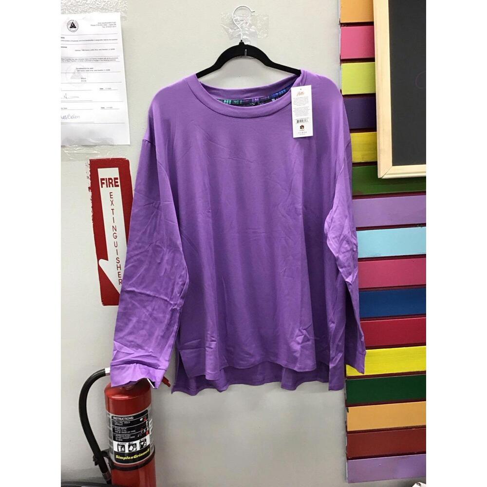 Lug color inspire long sleeve pj jitterbug butterfly grey X-Large new qvc